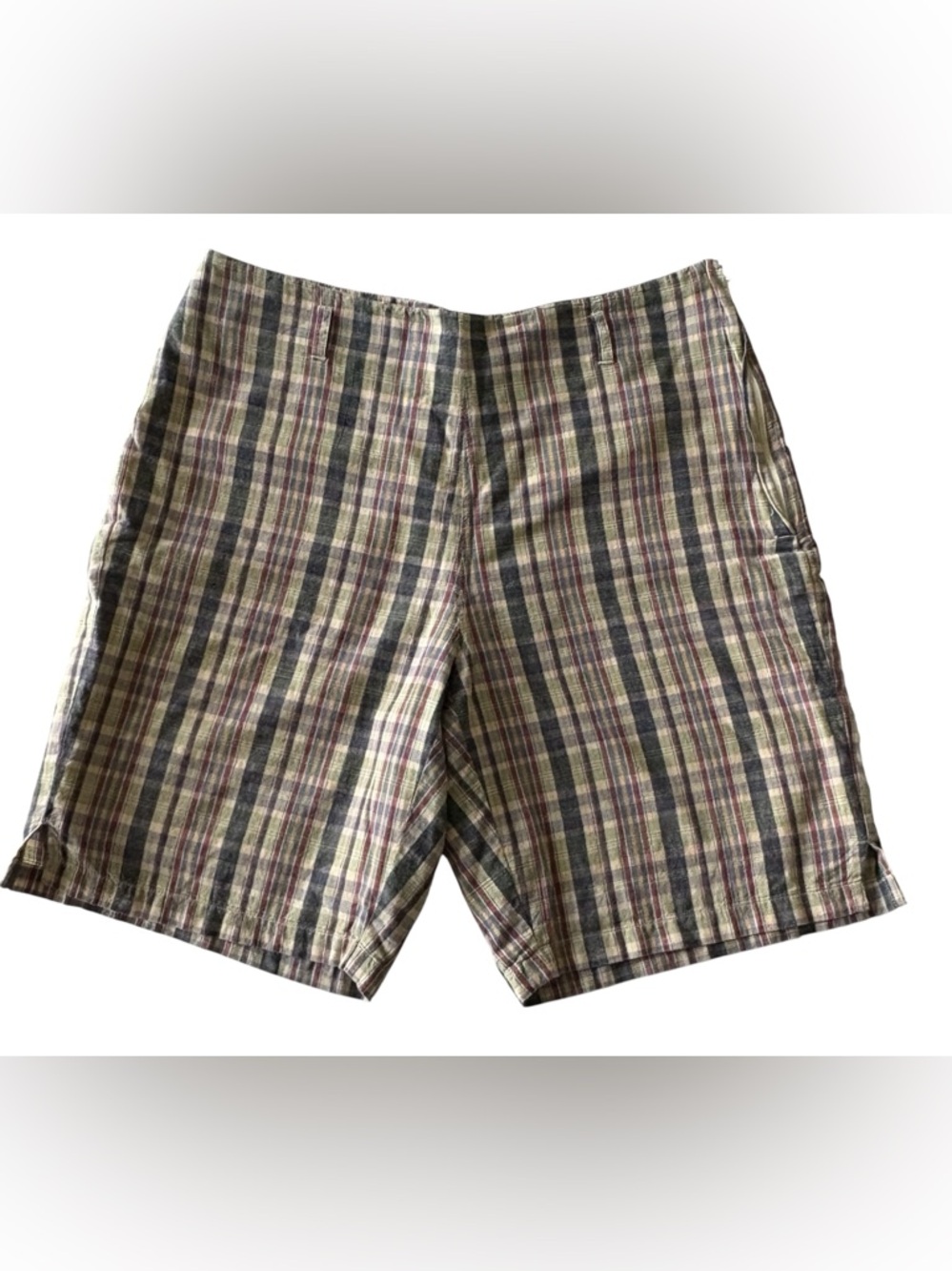 Vintage 90’s Ralph Lauren Polo Jeans Co Womens Plaid Bermuda Lined Shorts Size 6